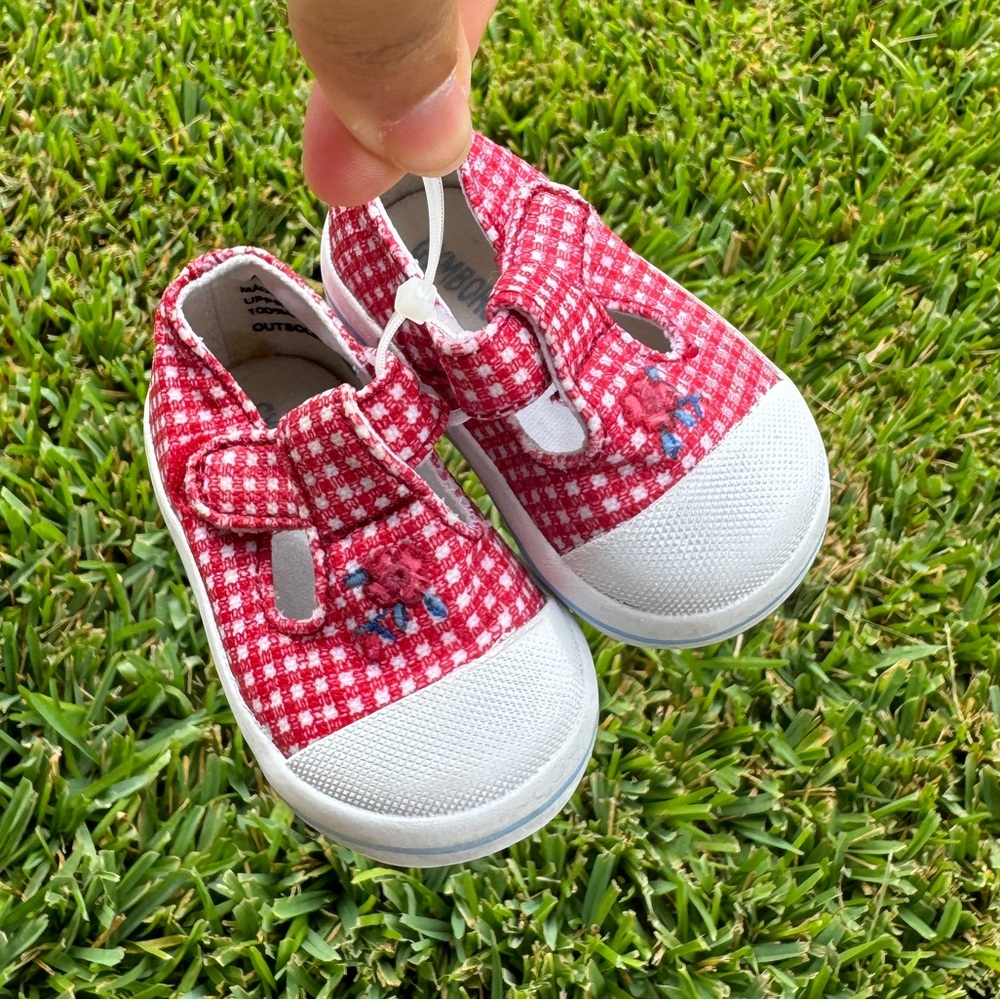 Gymboree Gingham Floral Shoes - 1C
